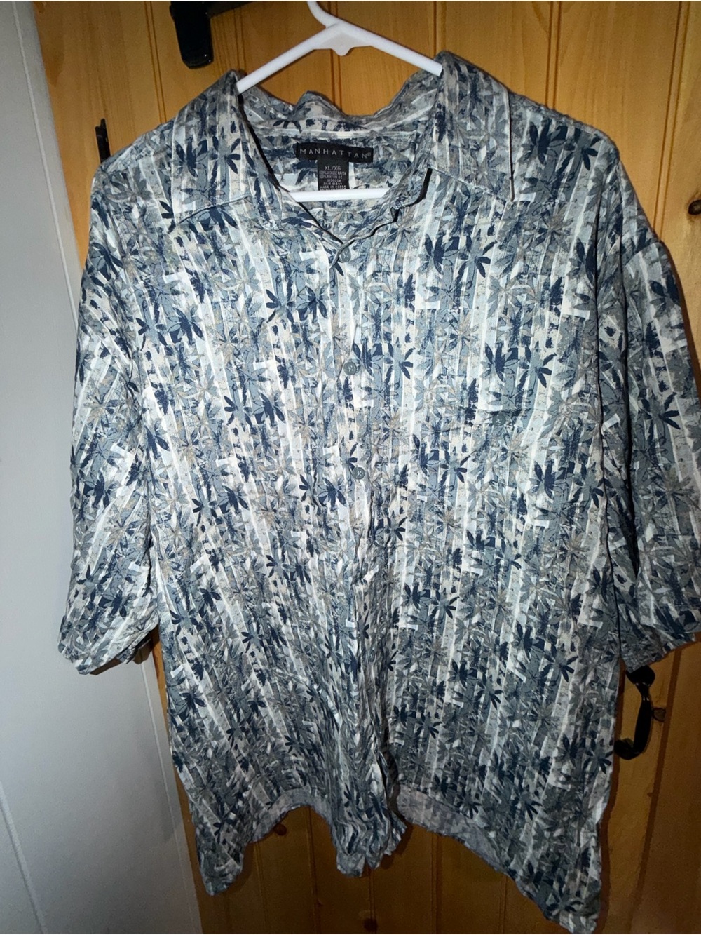 Vintage Manhattan Short Sleeve Button-Up Hawaiian Shirt- Size XL